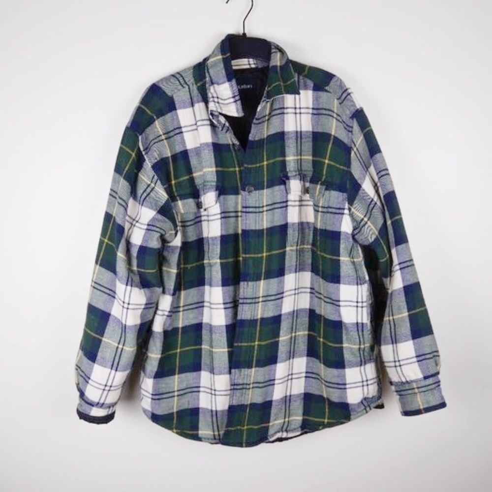 PURITAN | green and white plaid insulated coat
